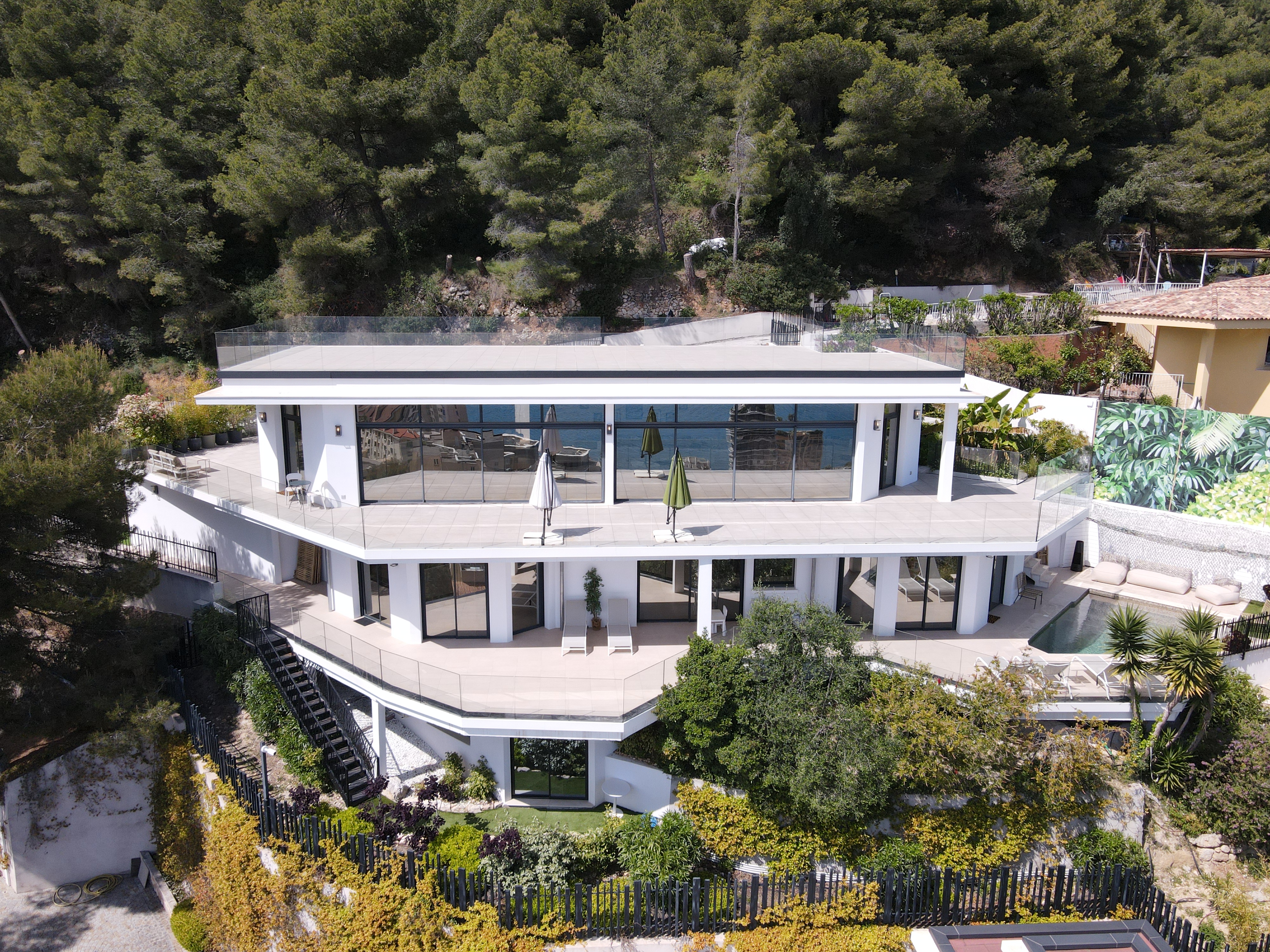 Façade de la villa côté mer